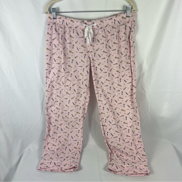 J. Crew Other - J. Crew Pink Pajama Pants with Champagne Print